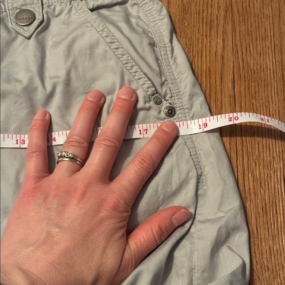 Signal Gray Elastic Waistband Capri Pants Relaxed Fit - Picture 11 of 14